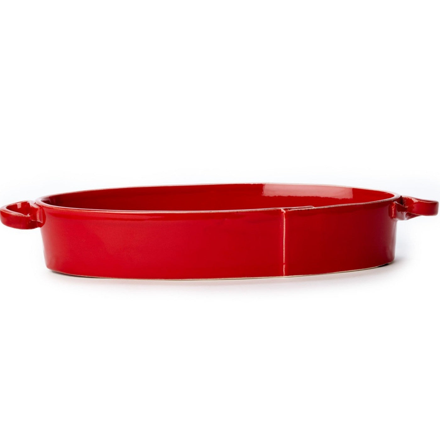 VIETRI: Lastra Red Handled Oval Baker - Artistica.com