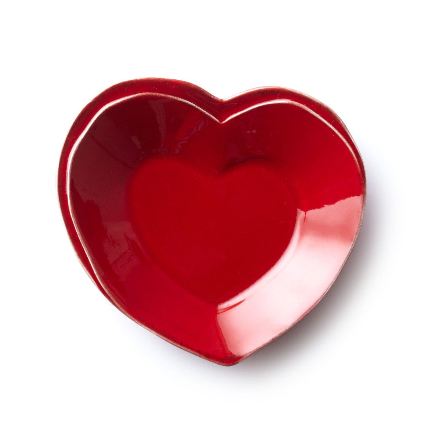VIETRI: Lastra Red Heart Dish - Artistica.com