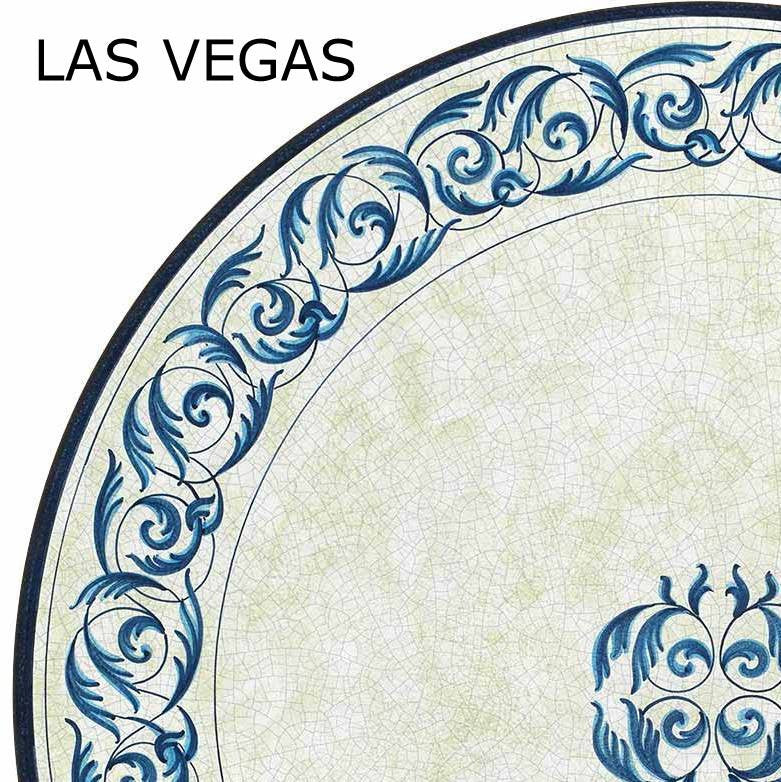 LAZY SUSAN: Ceramic-Stone Rotating Lazy Susan 20" Diam. in Deruta, Italy. - Artistica.com