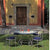 CERAMIC STONE TABLE + IRON BASE: LAS VEGAS Design - Hand Painted in Deruta, Italy. - Artistica.com