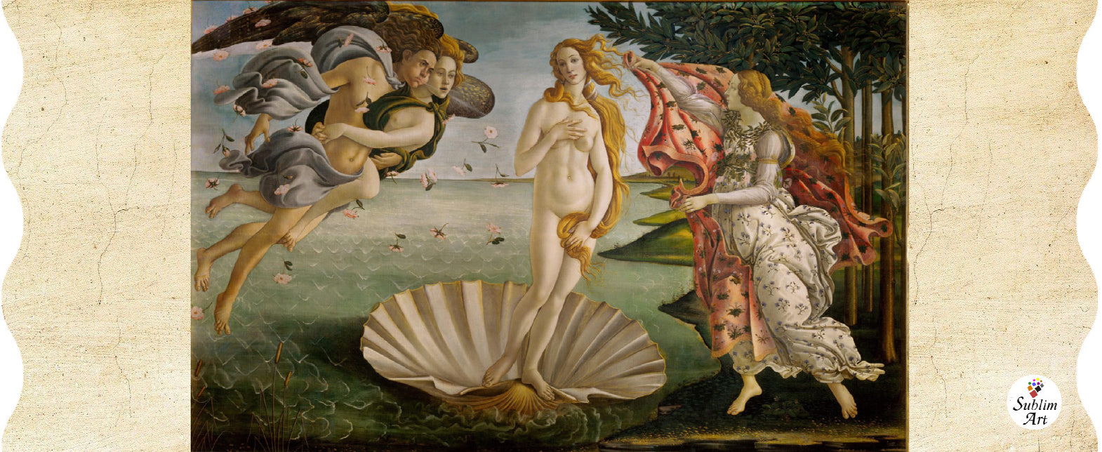 SUBLIMART: Affresco Mug - La Nascita di Venere (Botticelli) (Botticelli's The Birth of Venus) - Artistica.com