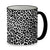 SUBLIMART: Pets Art - Beautiful Black & White Leopard Design Mug with Black Rim and Handle - Artistica.com