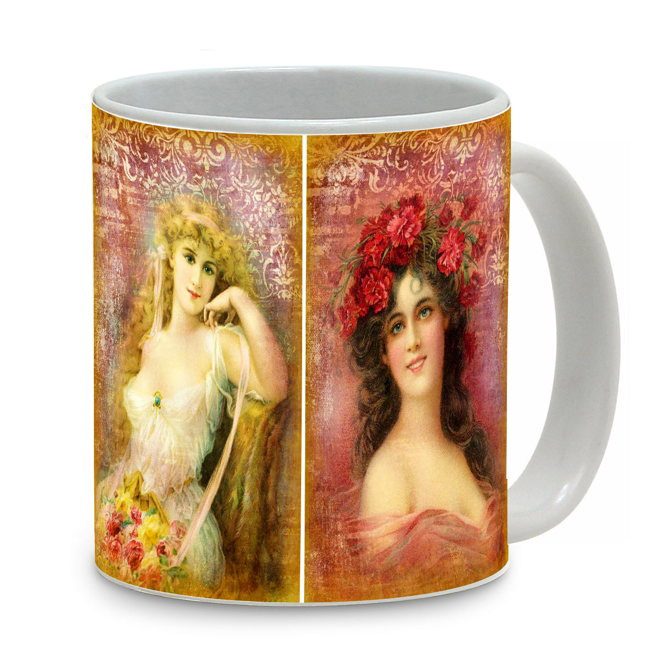 SUBLIMART: Damas - Mug featuring a beautiful 18th Century Damas - Artistica.com
