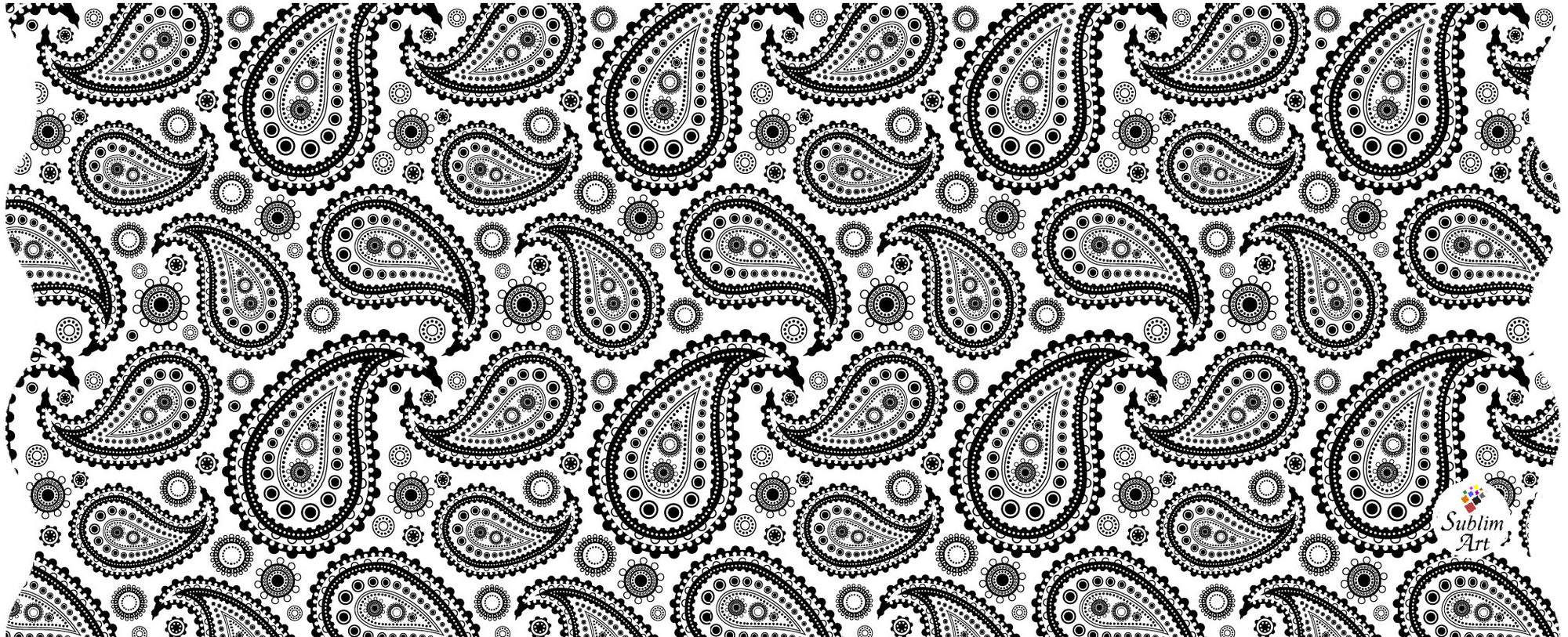 SUBLIMART: B&W Beauty  - Mug featuring a paisley design in black and white - Artistica.com
