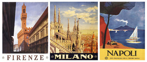 SUBLIMART: Bella Italia - Mug featuring Italian vintage posters (Firenze-Milano-Napoli) - Artistica.com