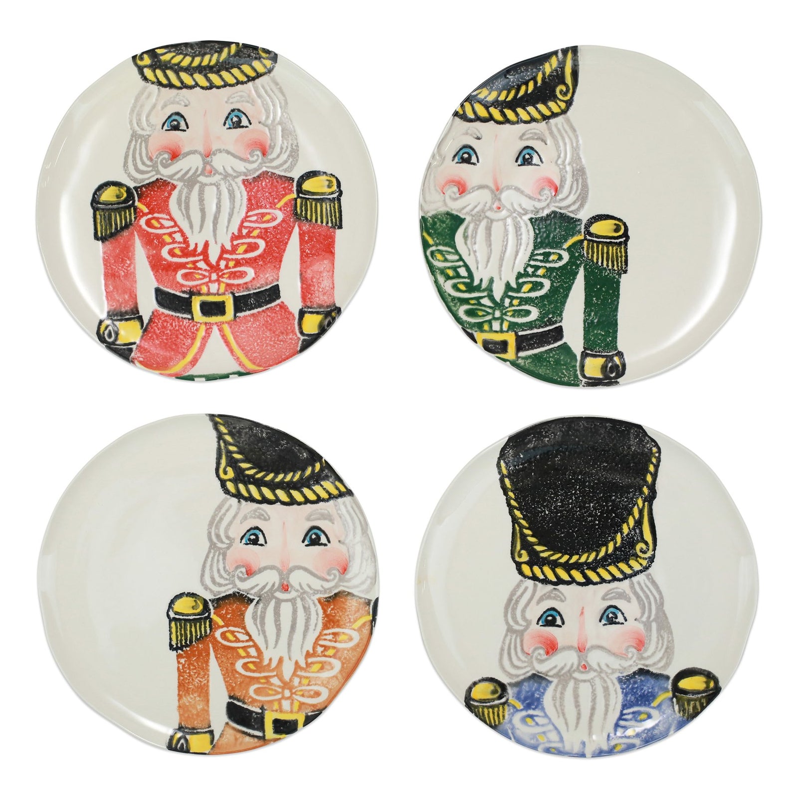 VIETRI: NUTCRACKERS ASSORTED DINNER PLATES - SET OF 4 - Artistica.com