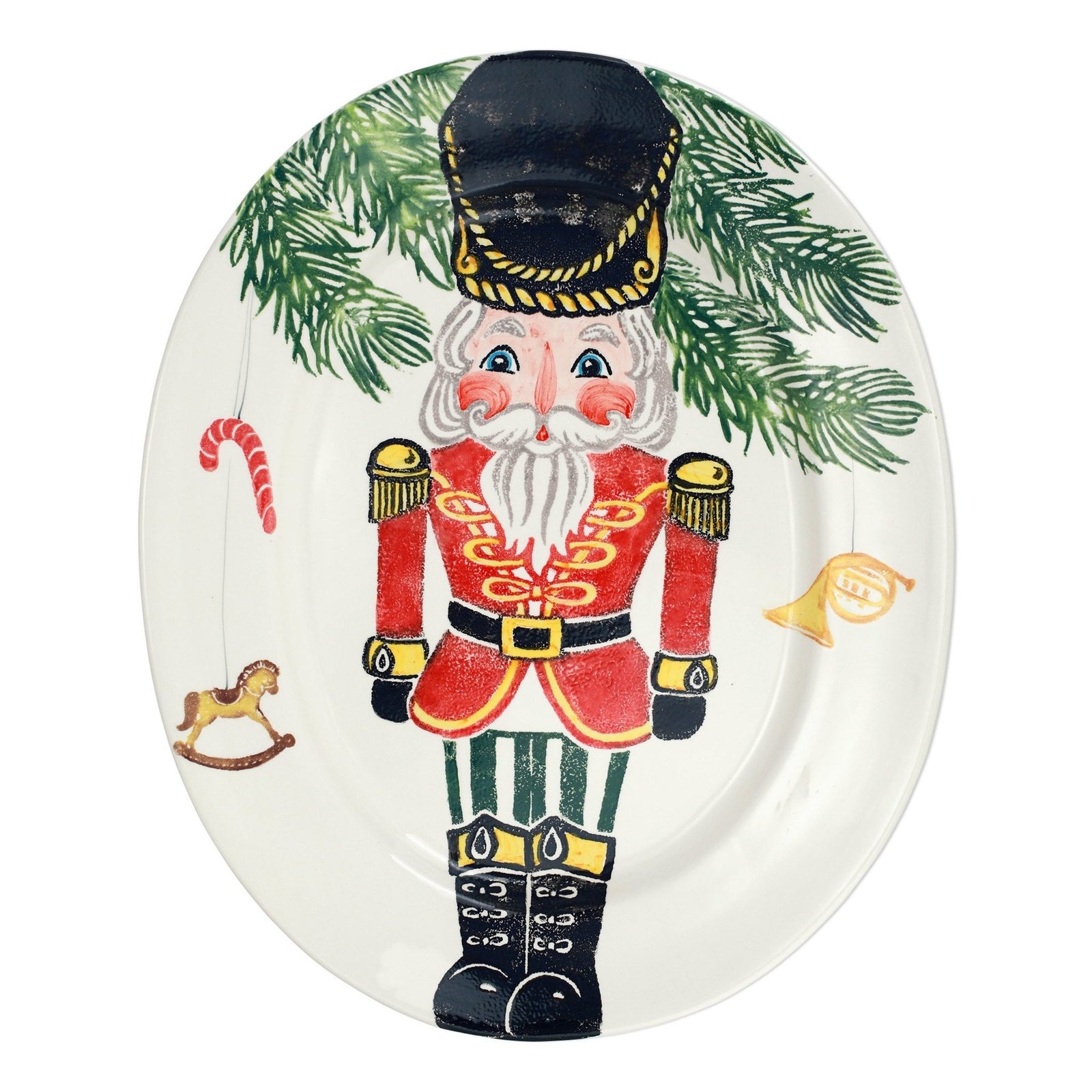 VIETRI: NUTCRACKERS LARGE OVAL PLATTER - Artistica.com