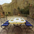 CERAMIC STONE TABLE + IRON BASE: NAPOLI Design - Hand Painted  ^ in Deruta, Italy. - Artistica.com