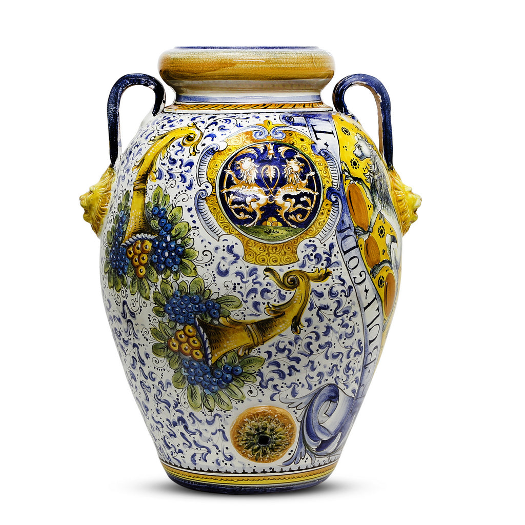 MAJOLICA CORNUCOPIA: Extra large Orcio Montelupo - Artistica.com