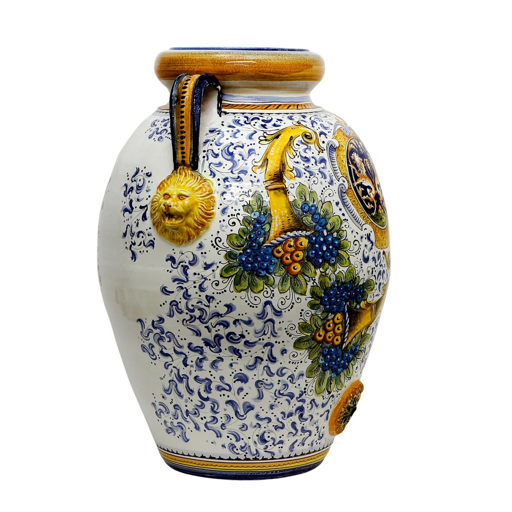 MAJOLICA CORNUCOPIA: Extra large Orcio Montelupo - Artistica.com