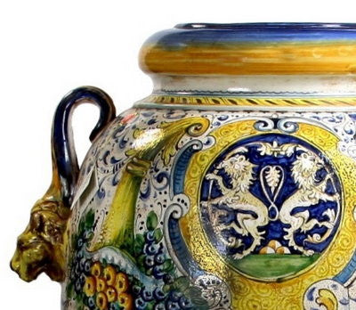 MAJOLICA CORNUCOPIA: Extra large Orcio Montelupo - Artistica.com