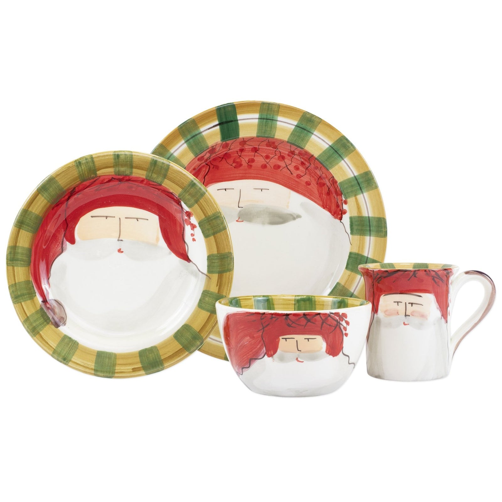 VIETRI: Old St. Nick Red Hat Four-Piece Place Setting - Artistica.com