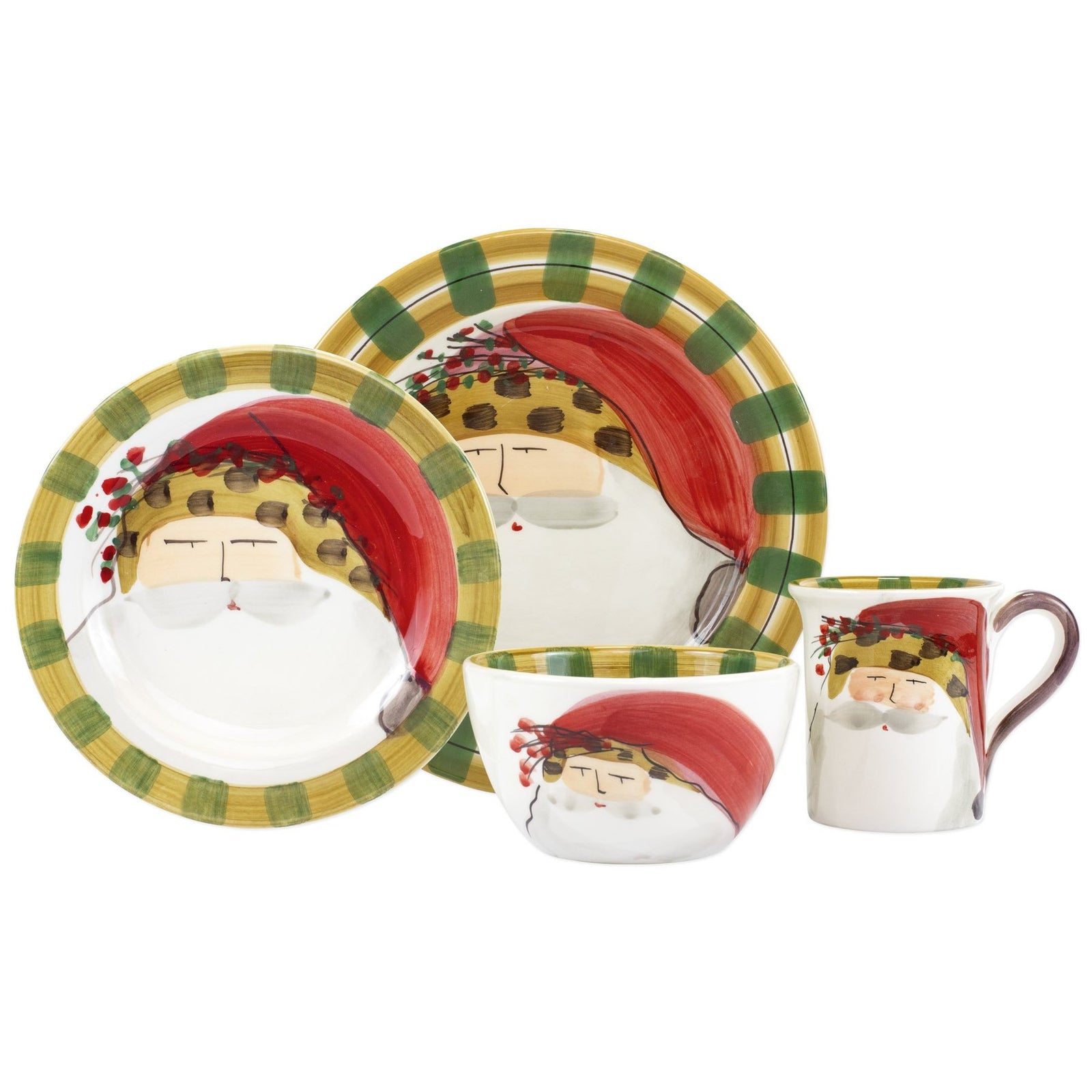 VIETRI: Old St. Nick Animal Hat Four-Piece Place Setting - Artistica.com