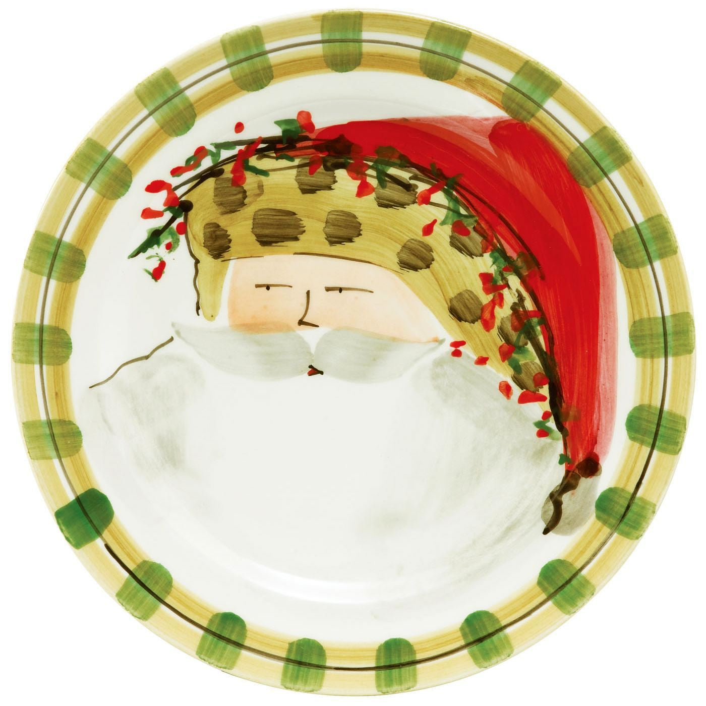 VIETRI: Old St Nick Animal Hat Dinner Plate - Artistica.com