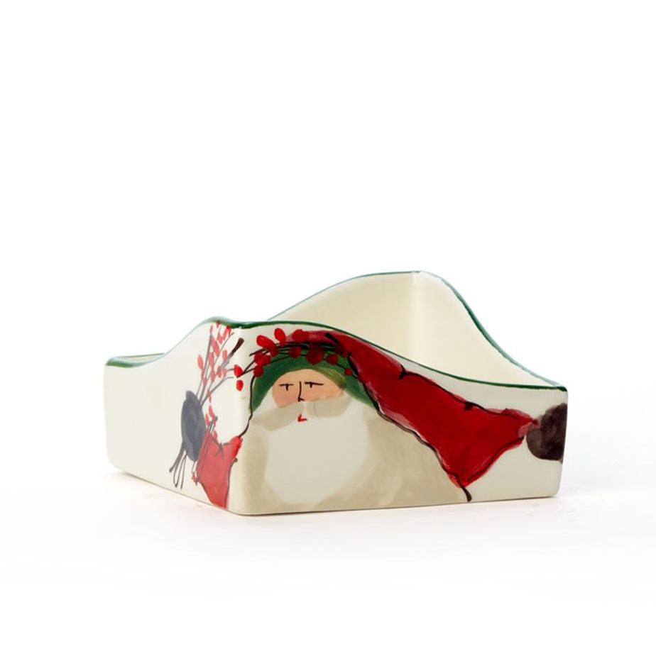 VIETRI: Old St Nick Cocktail Napkin Holder - Artistica.com