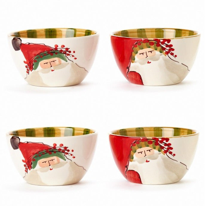 VIETRI: OLD ST. NICK ASSORTED CEREAL BOWLS - SET OF 4 - Artistica.com