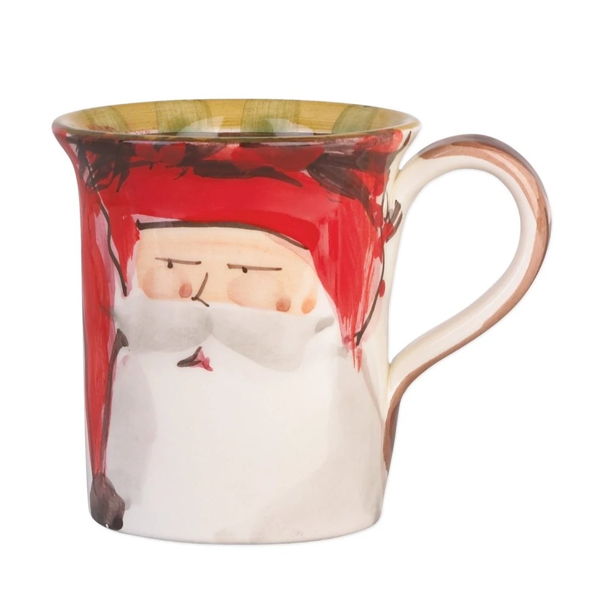 VIETRI: Old St Nick Mug 14 OZ - Red Hat - Artistica.com