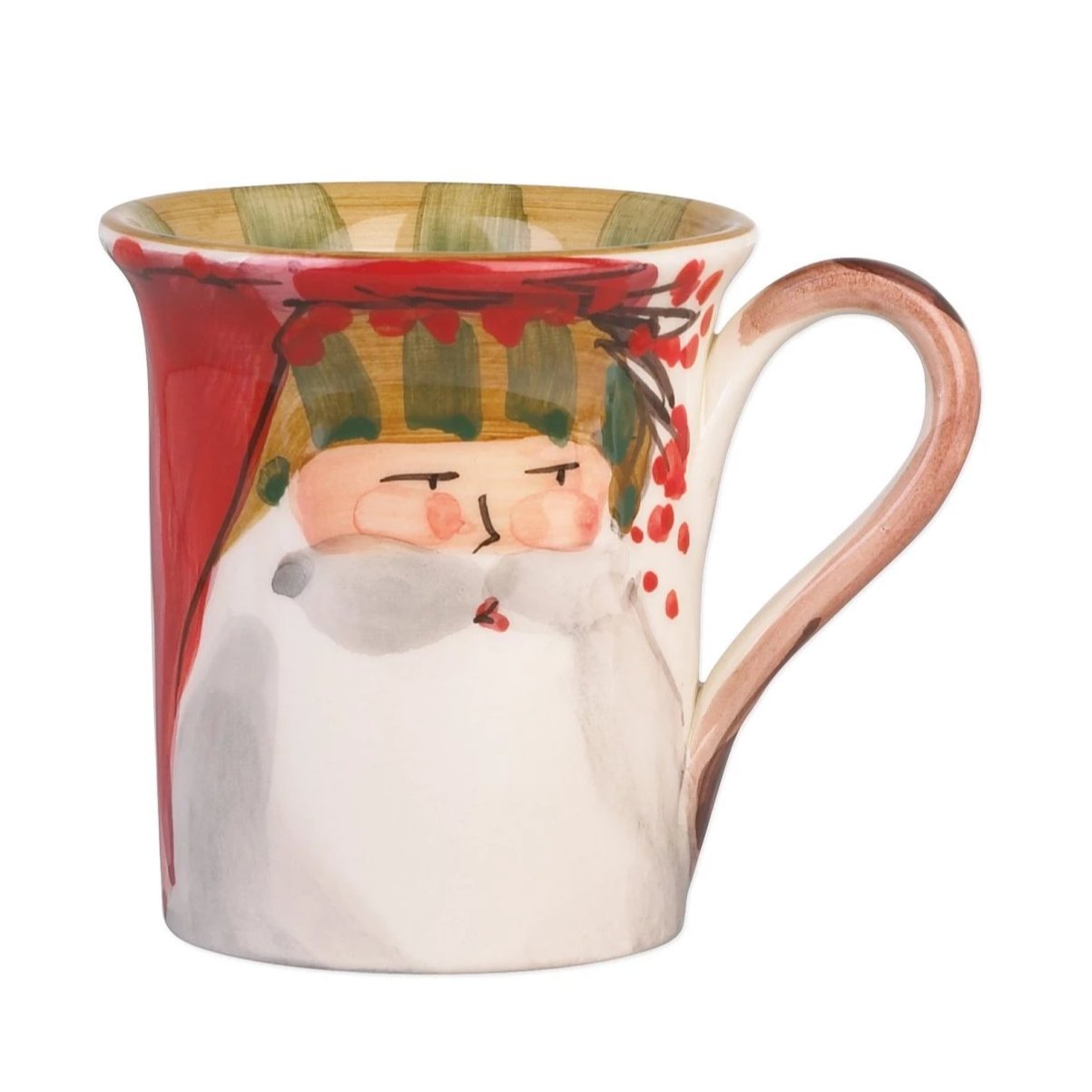 VIETRI: Old St Nick Mug 14 OZ - Striped Hat - Artistica.com