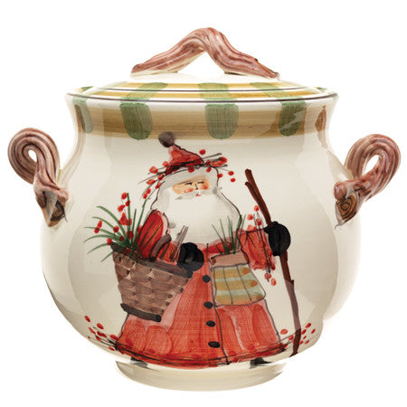 VIETRI: Old St Nick Biscotti Jar - Artistica.com
