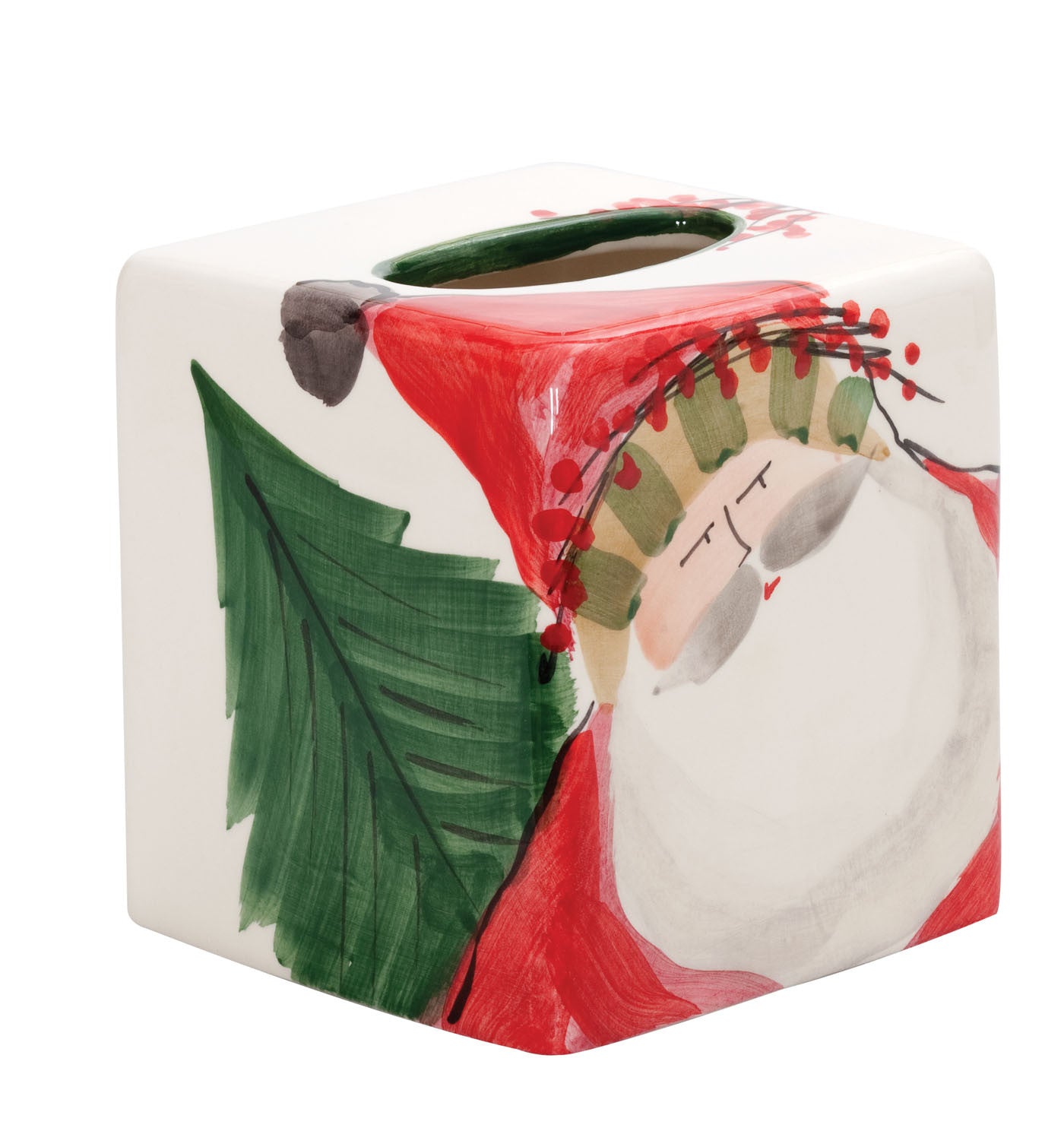 VIETRI: Old St Nick Tissue Box - Artistica.com