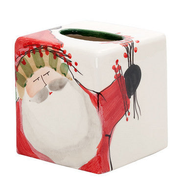 VIETRI: Old St Nick Tissue Box - Artistica.com