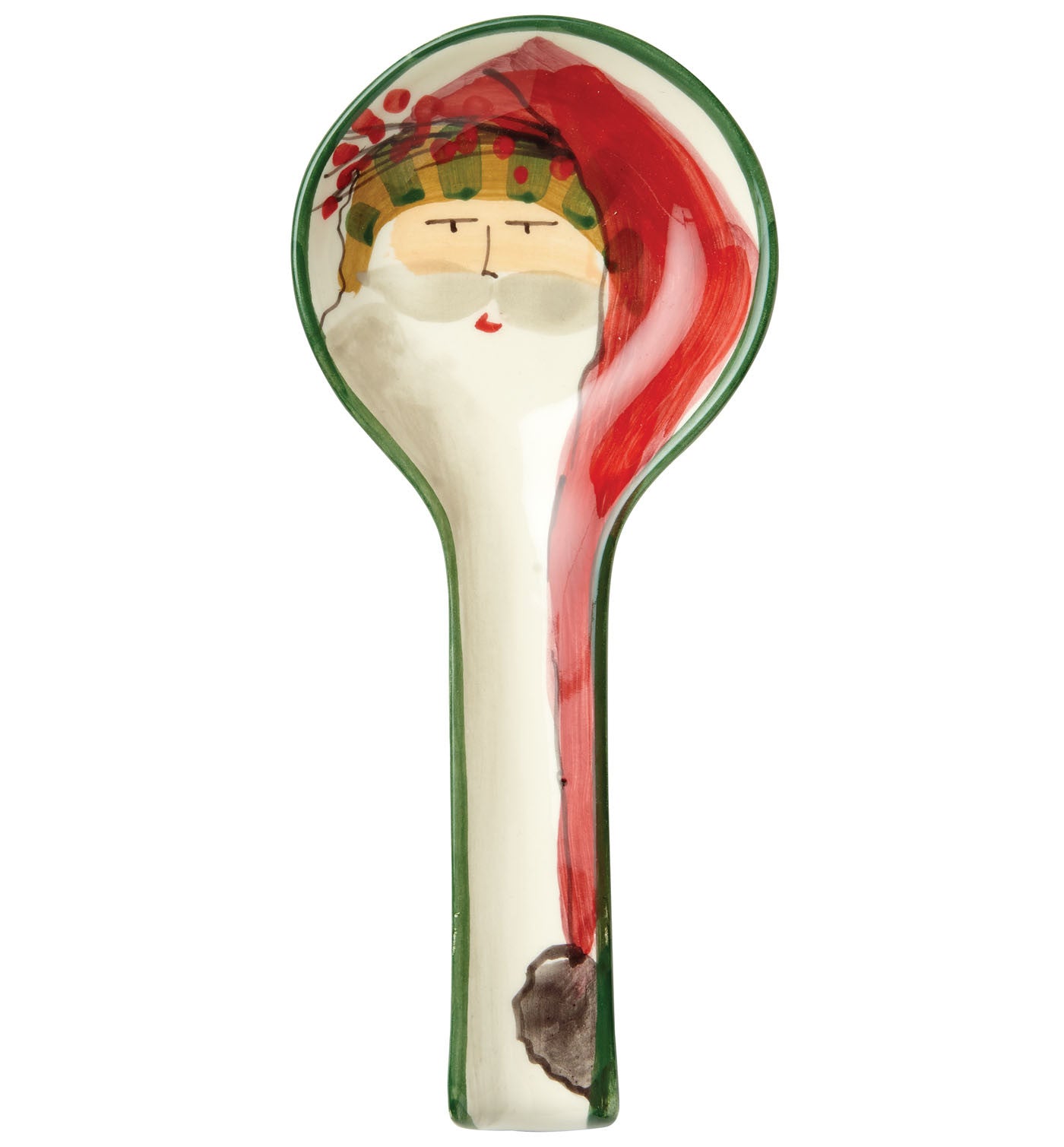 VIETRI: Old St Nick Spoon Rest (In Gift Box) - Artistica.com