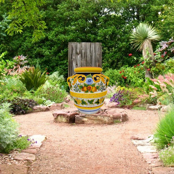 GRANDE GIARDINO: Large Deruta-Tuscan Orcio-Urn - TROPEA design - Artistica.com