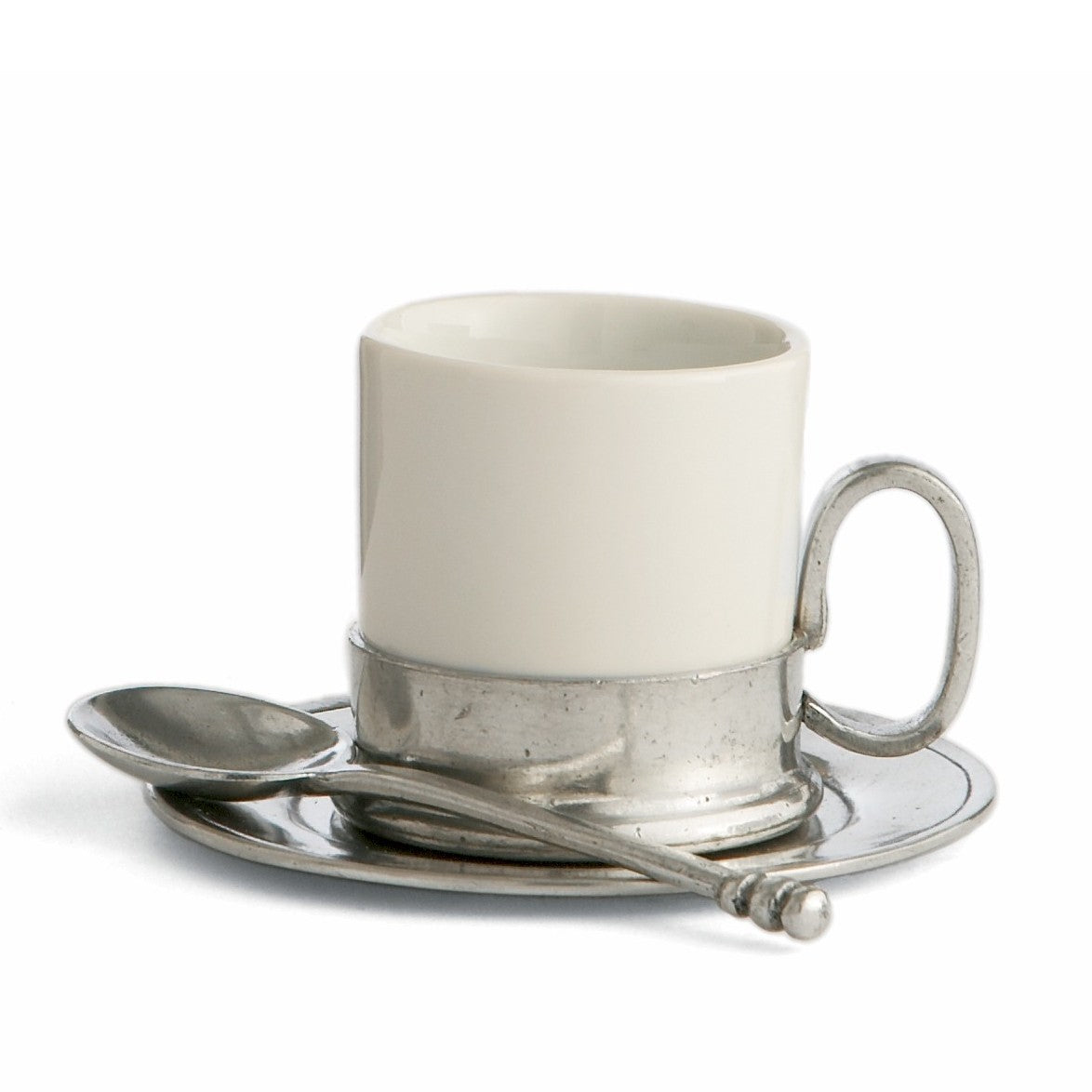 ARTE ITALICA: Tuscan Espresso Cup and Saucer with Spoon - Artistica.com