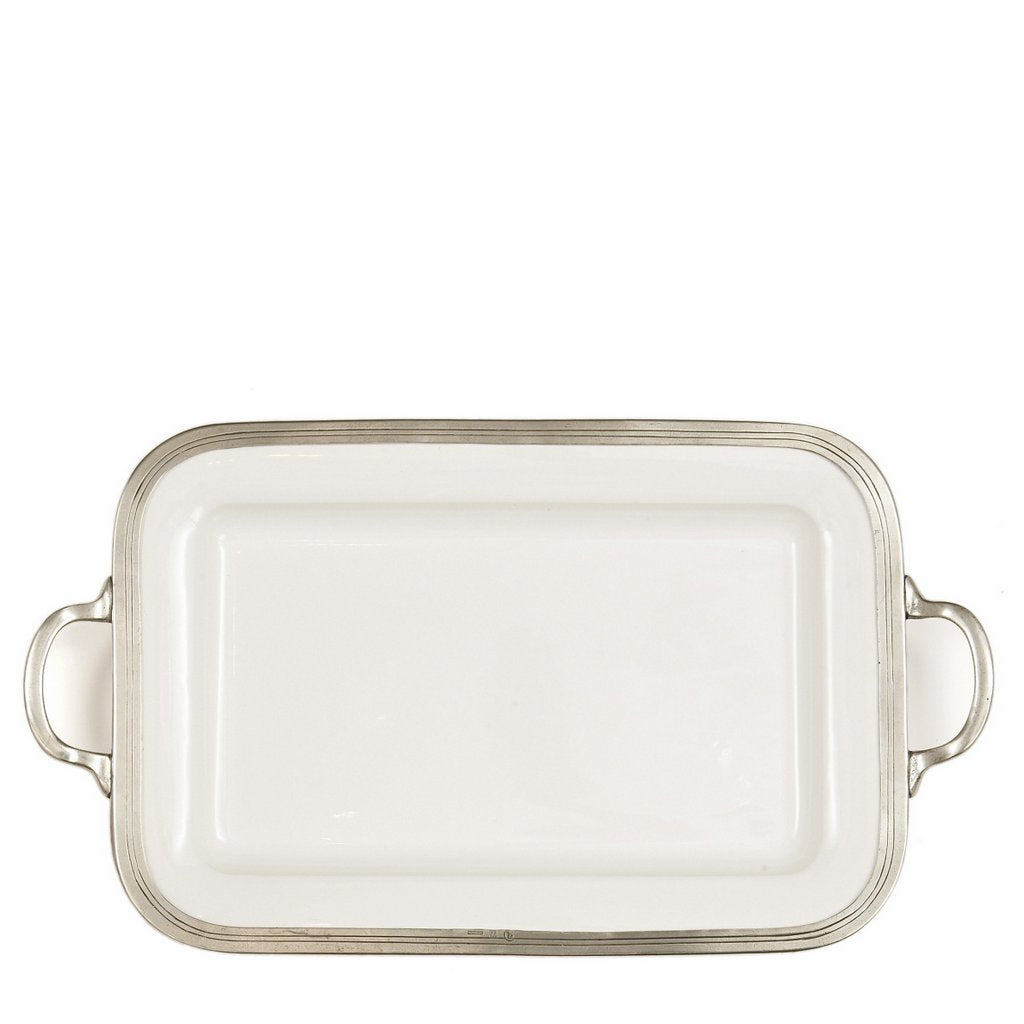 ARTE ITALICA: Tuscan Rectangular Tray with Handles - Artistica.com