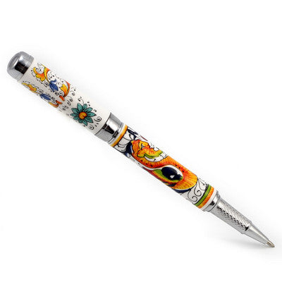 ART PEN: Artistica ROLLER BALL pen Ceramic Porcelain Raffaellesco Deruta design - Artistica.com