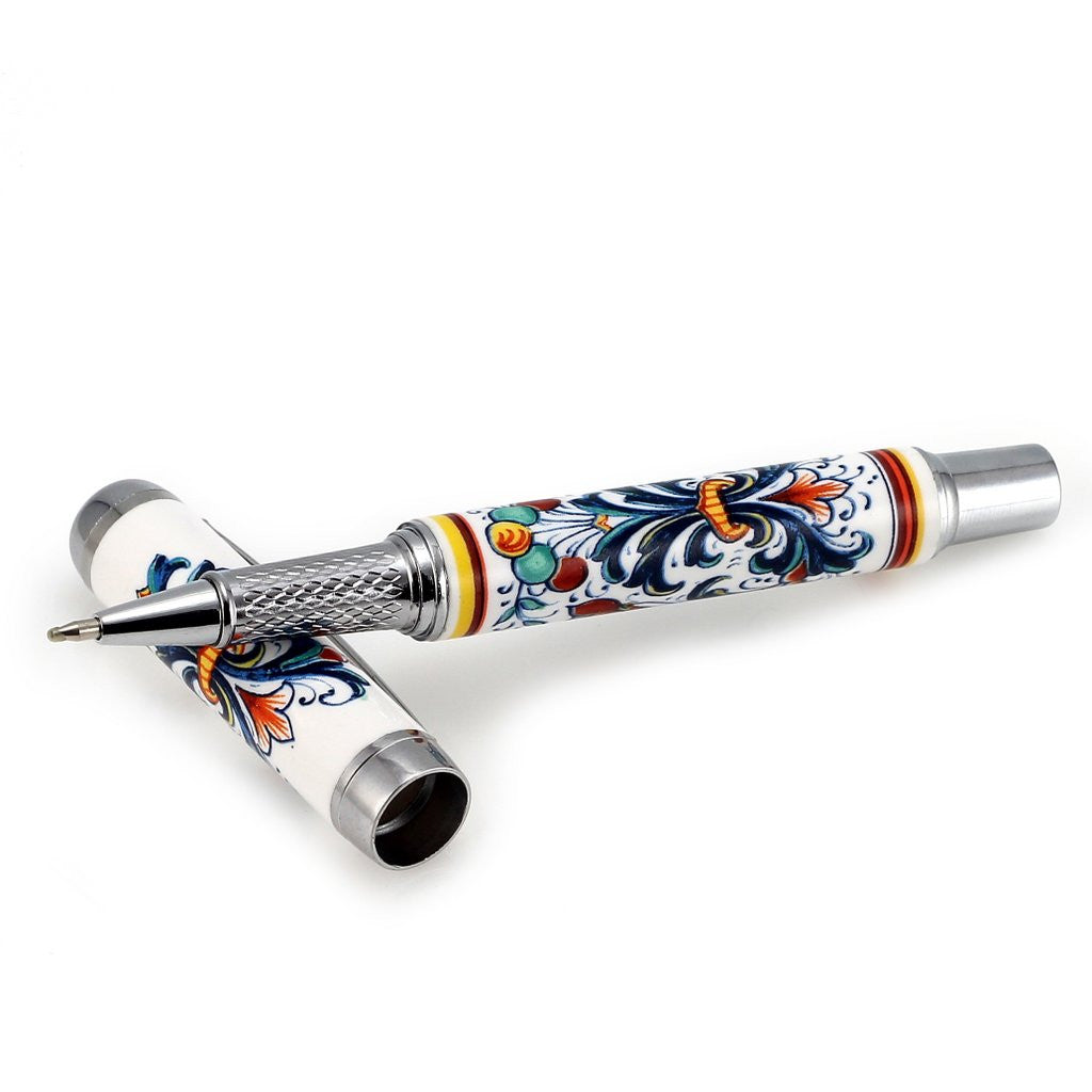 ART PEN: Artistica ROLLER BALL pen Ceramic Porcelain Ricco Deruta design - Artistica.com