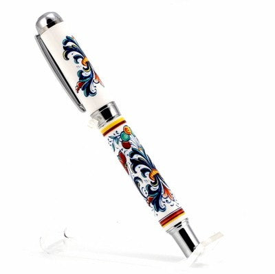ART PEN: Artistica ROLLER BALL pen Ceramic Porcelain Ricco Deruta design - Artistica.com