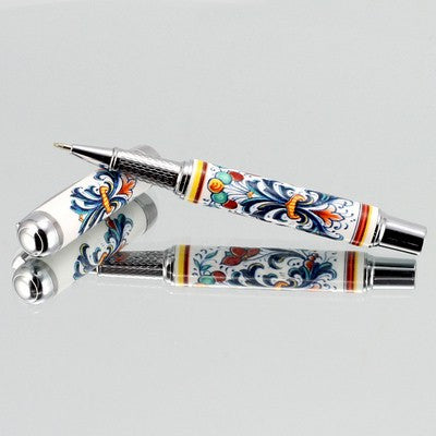 ART PEN: Artistica ROLLER BALL pen Ceramic Porcelain Ricco Deruta design - Artistica.com