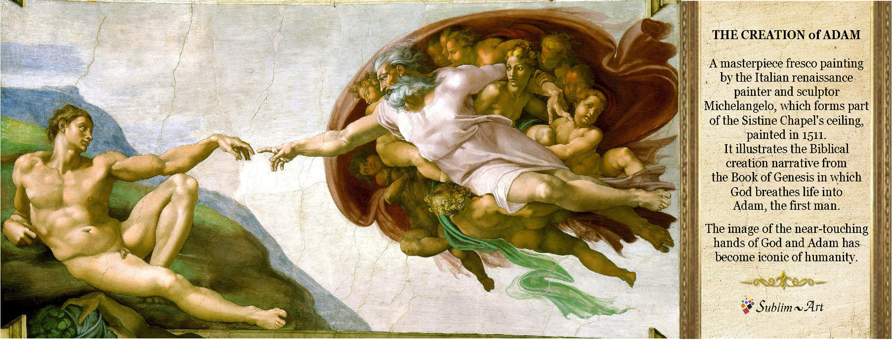 SUBLIMART: Affresco - Multi Use Tumbler - Michelangelo 'The Creation of Adam' (Design #AFF20) - Artistica.com