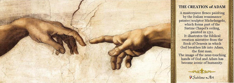SUBLIMART: Affresco - Multi Use Tumbler The Creation of Adam By Michelangelo (Detail) — Sistine Chapel's ceiling (Design #AFF02) - Artistica.com