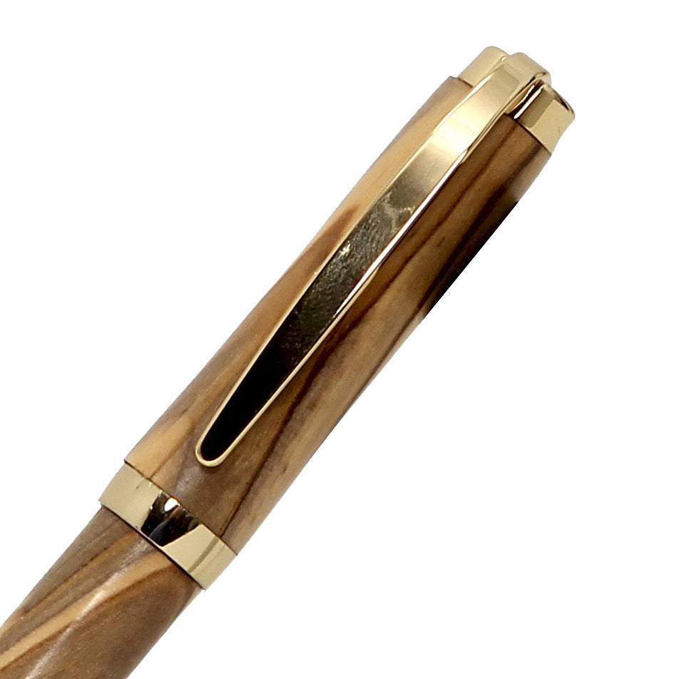 ART-PEN: Handcrafted Luxury Twist Pen - GRADUATE 24 Carats Gold Plated with Bethlehem Olivewood body - Artistica.com