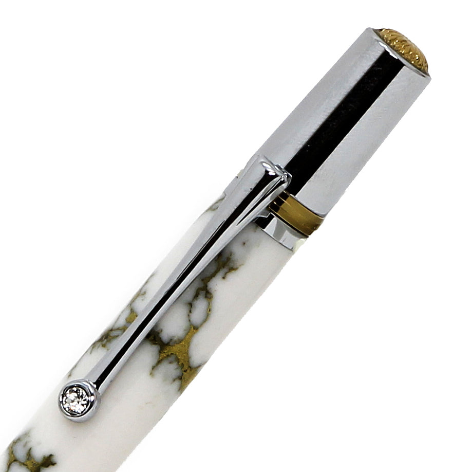 Silver, Gold & White Ink Pens - Hollinger Metal Edge