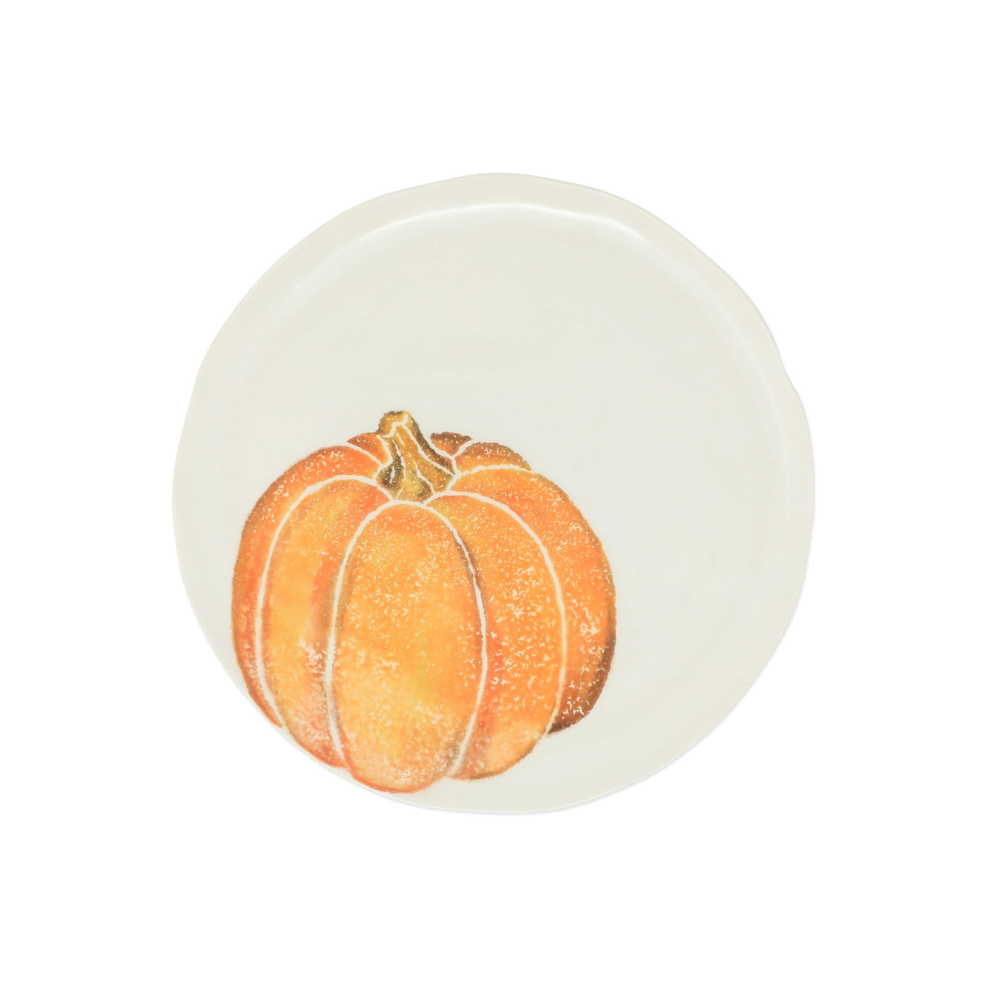 VIETRI: Pumpkins Salad Plate - Orange Small Pumpkin - Artistica.com