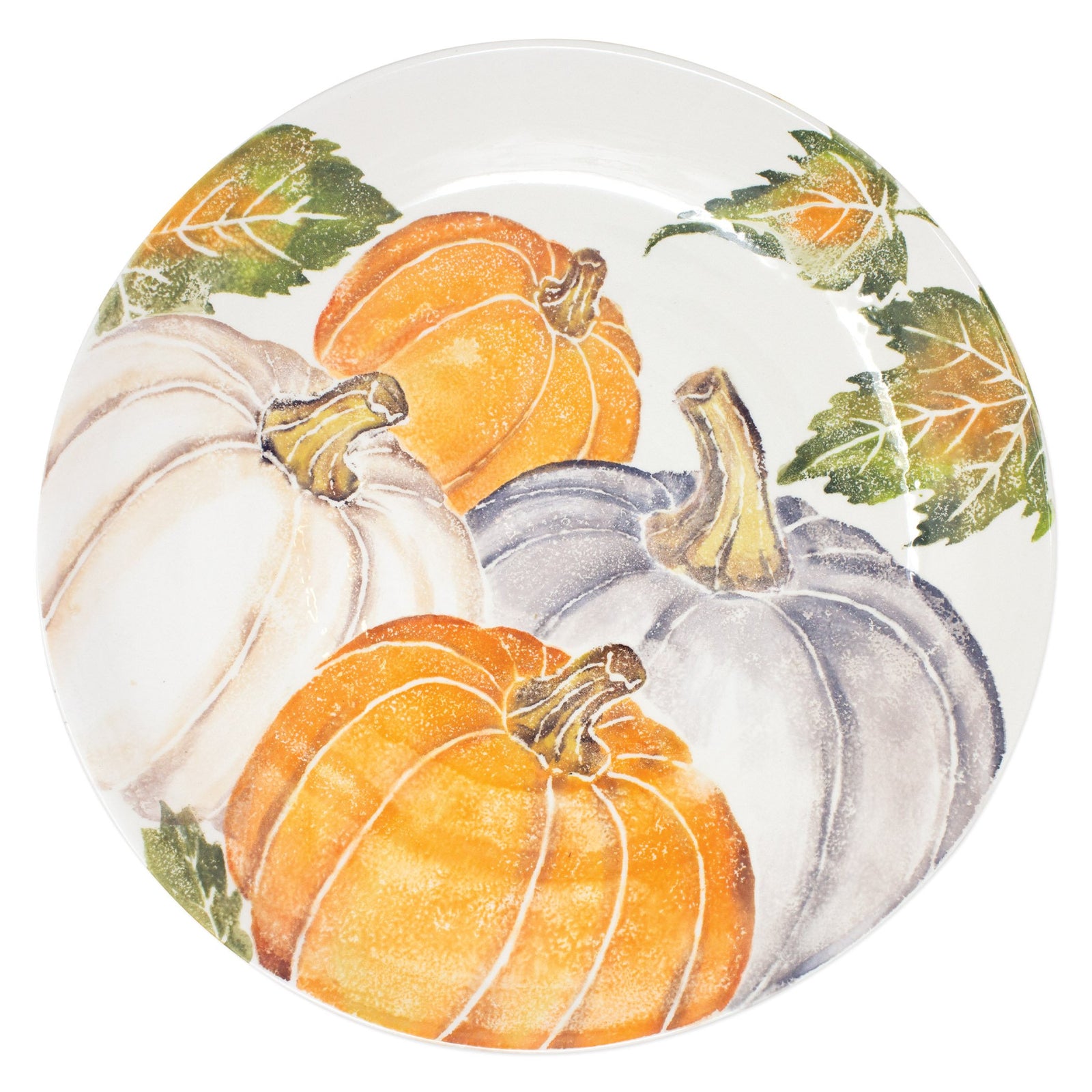 VIETRI: Pumpkins Large Serving Bowl w/ Assorted Pumpkins - Artistica.com