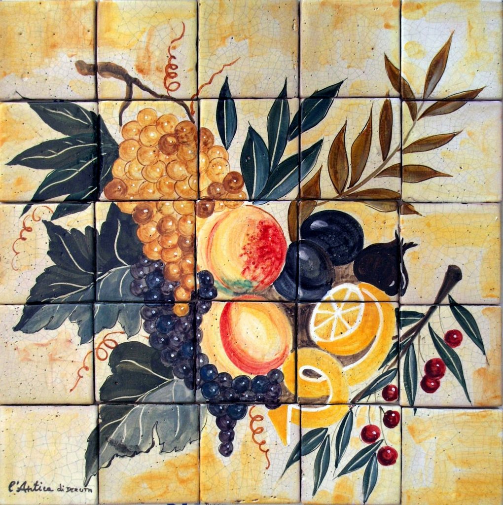 ANTICA DERUTA: WALL PANEL BACKSPLASH FRUTTA ANTICA - Artistica.com