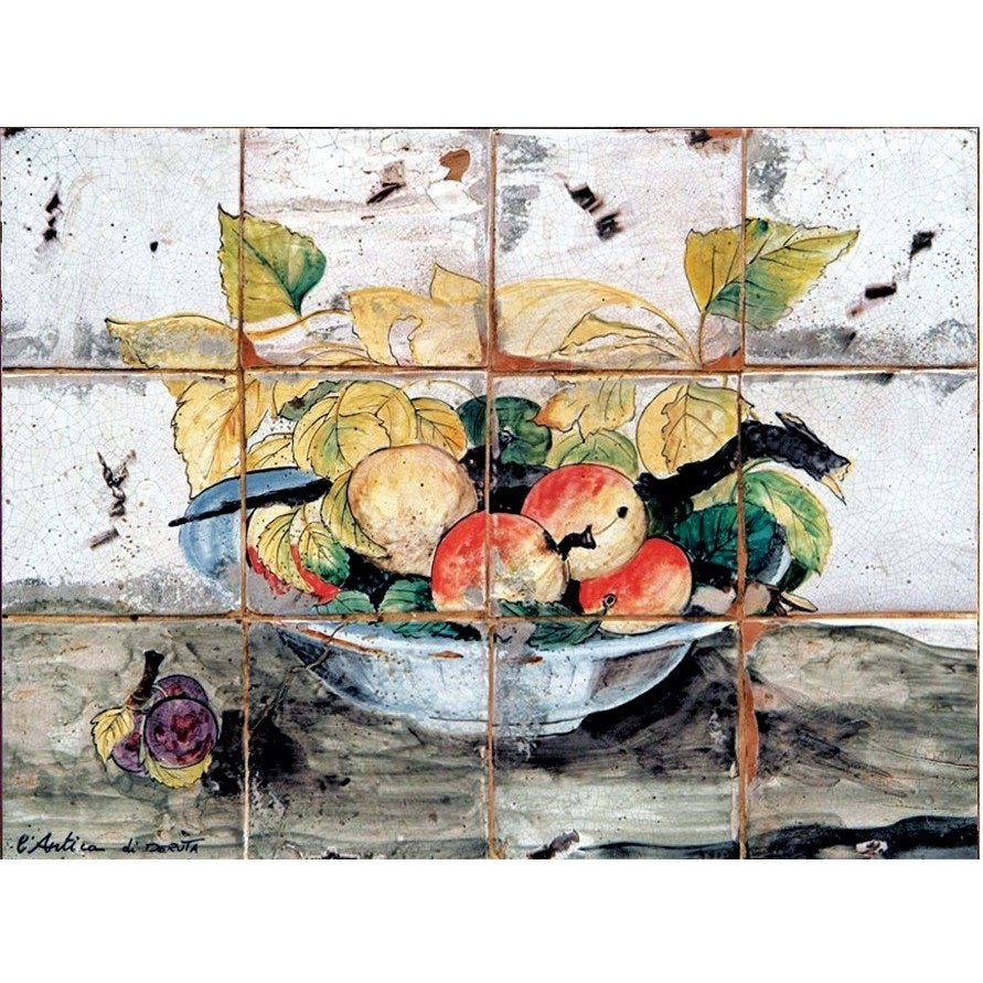 ANTICA DERUTA: WALL PANEL BACKSPLASH FANEL FRUTTA E CIOTOLA - Artistica.com