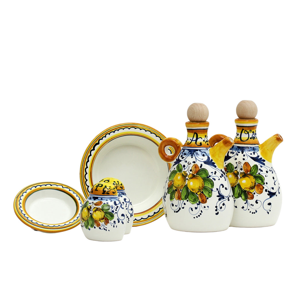 LIMONCINI: 'The Better Half' Oil+Vinegar and Salt+Pepper Sets - Artistica.com