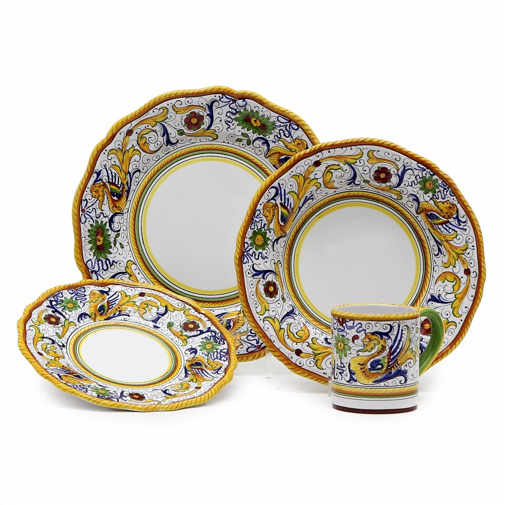 RAFFAELLESCO DELUXE: 4 Pieces Place Setting (White Center) - Artistica.com
