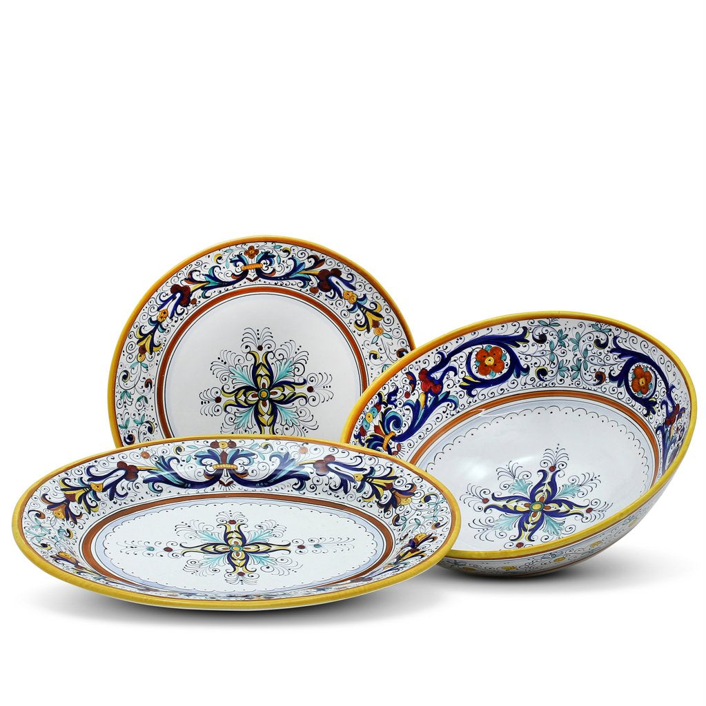 RICCO DERUTA DELUXE: Serving Set Charger + Salad Pasta Bowl + Oval Platter - Artistica.com