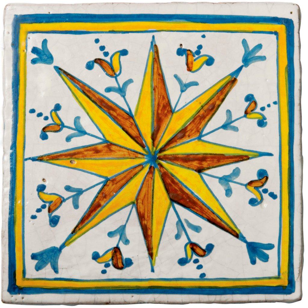 ANTICA DERUTA: Hand Painted Ceramic Authentic Deruta Tile - Artistica.com