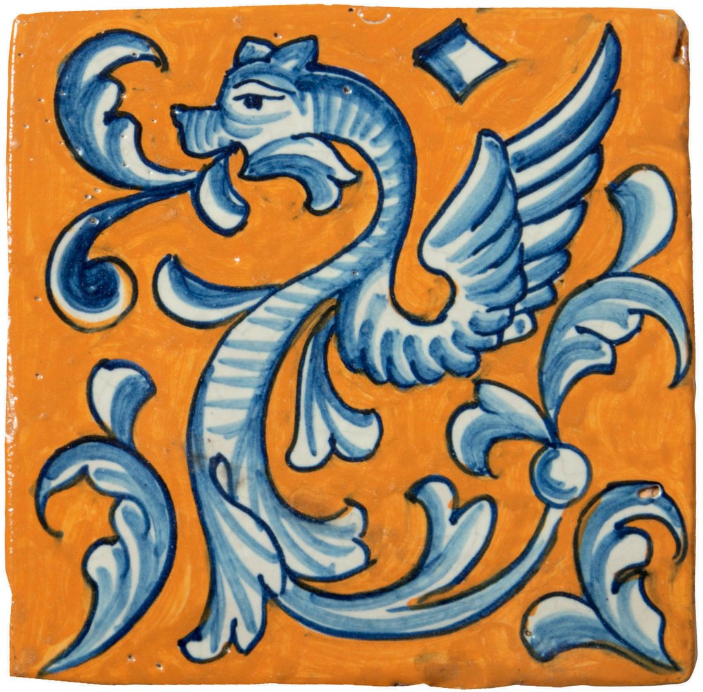 ANTICA DERUTA: Hand Painted Ceramic Authentic Deruta Tile - Artistica.com
