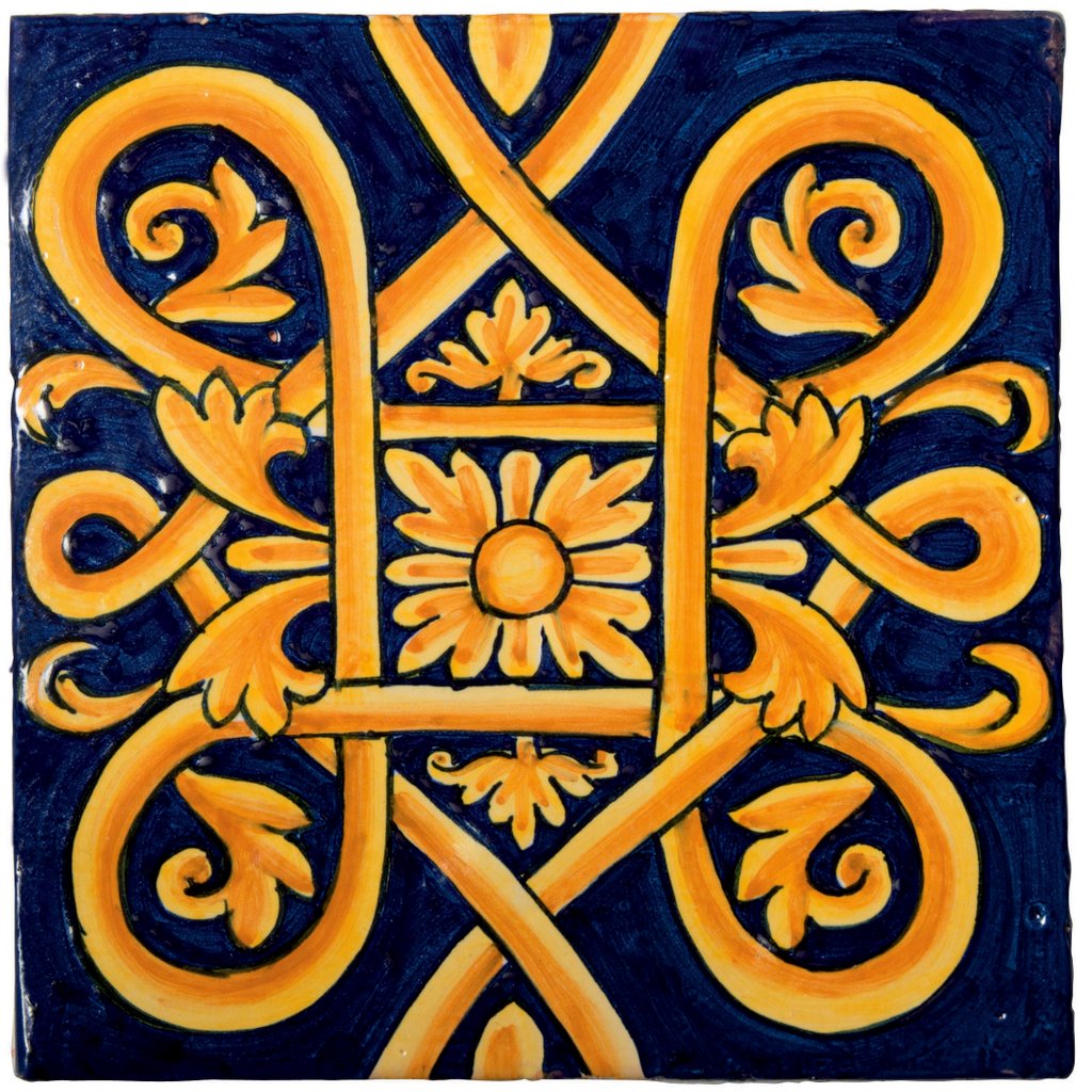 ANTICA DERUTA: Hand Painted Ceramic Authentic Deruta Tile - Artistica.com