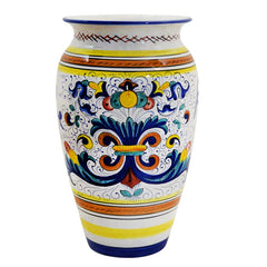 Large Ceramic Umbrella Vase LARGE MAJOLICA FICOLA Deruta Vintage h51cm