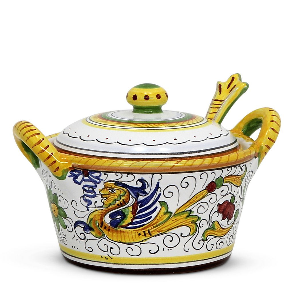 RAFFAELLESCO DELUXE: Covered Parmesan Cheese Bowl with Spoon - Artistica.com