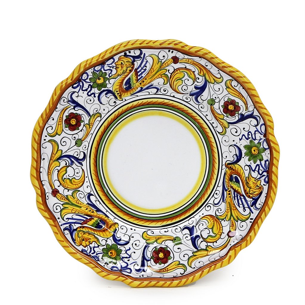 RAFFAELLESCO: Salad Plate - White Center - Artistica.com